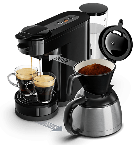 Senseo Switch, 2-in-1: Pad- und Filter&shy;kaffeemaschine