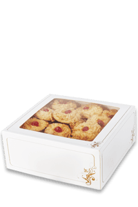 Butter-Mandelsplitter mit Geleekirschen Butter-Mandelsplitter mit Geleekirschen