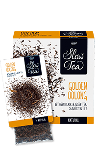 Slow Tea Golden Oolong, Schwarzer Tee, 3 Packungen à 25 Beutel Slow Tea Golden Oolong, Schwarzer Tee, 3 Packungen à 25 Beutel