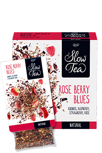 Slow Tea Rose Berry Blues, Früchtetee, 3 Packungen à 25 Beutel Slow Tea Rose Berry Blues, Früchtetee, 3 Packungen à 25 Beutel