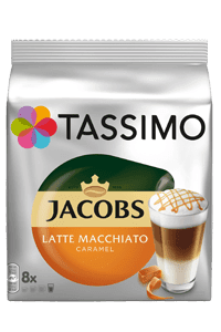 TASSIMO Jacobs Latte Macchiato Caramel, 2 x 8 Kapseln